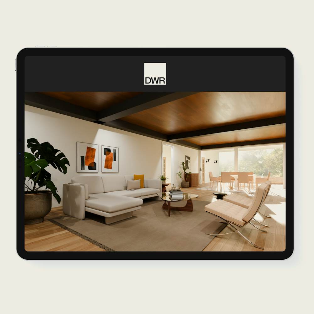DWR Design Concierge iPad mockup