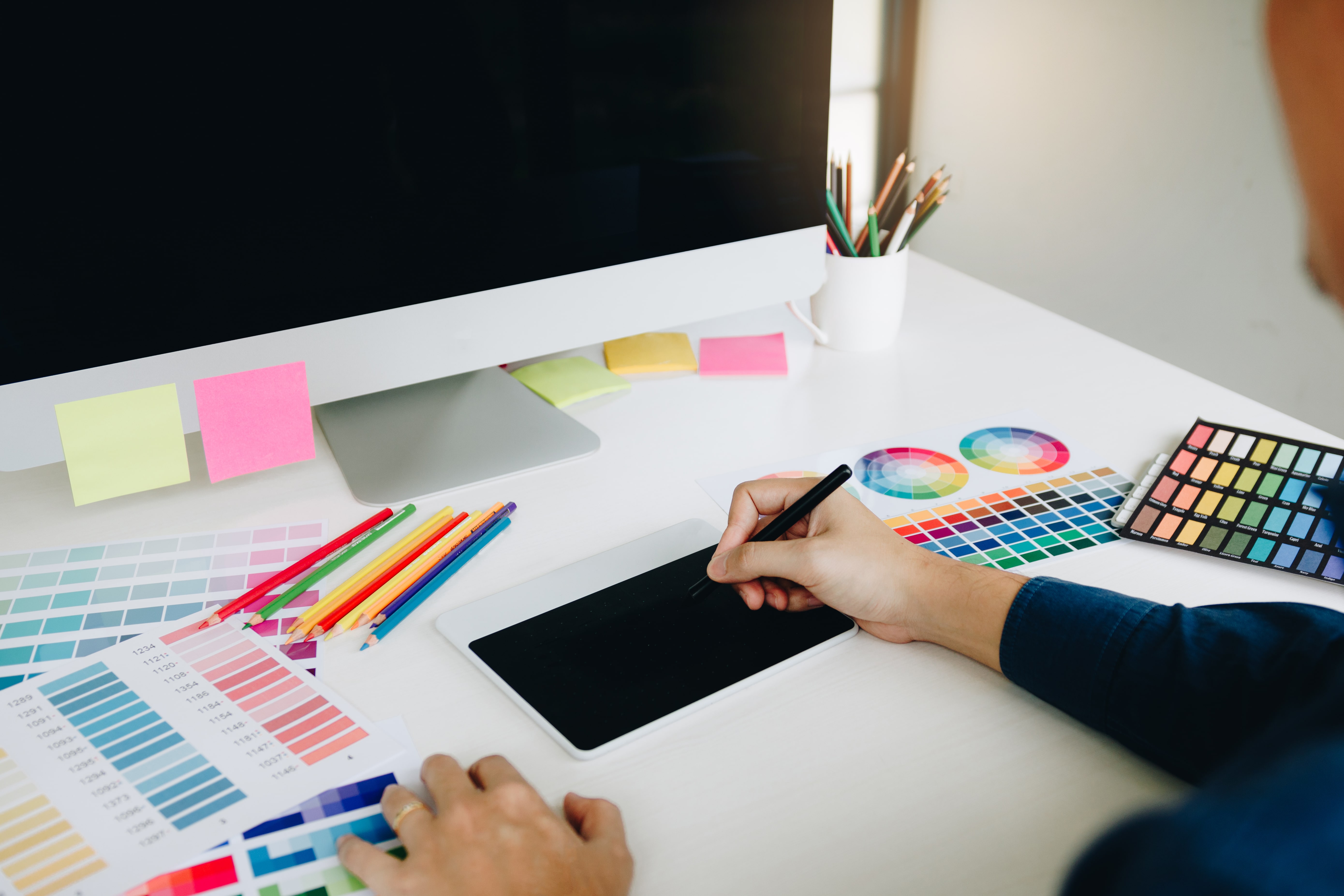 A photo of someone working with Colour Theory