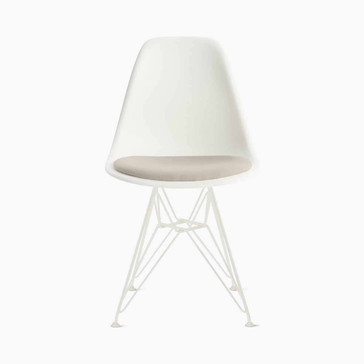 Eames Molded Plastic Side Chair with Seat Pad